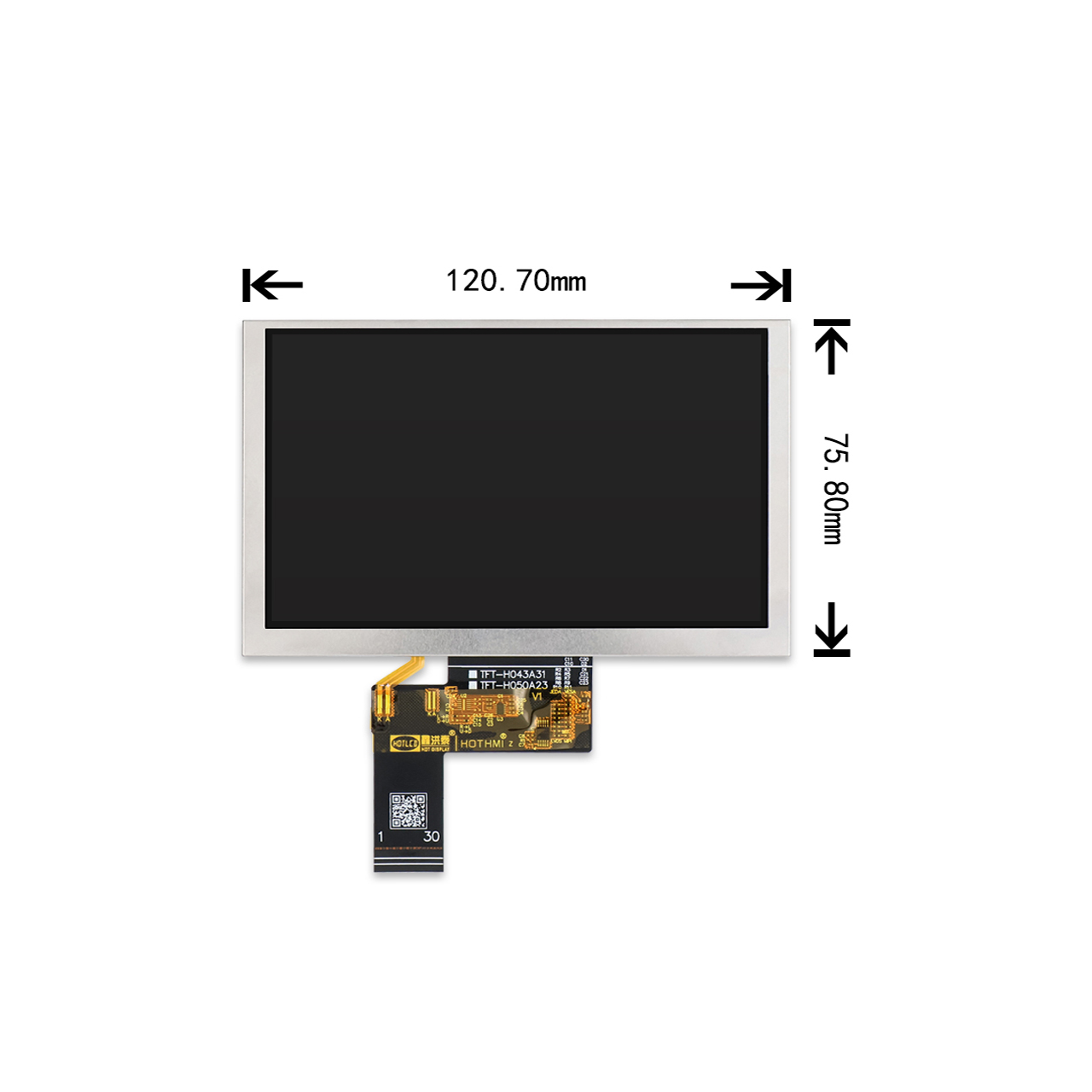 5 Inch High Brightness TFT LCD Display With MIPI DSI LVDS Interface 