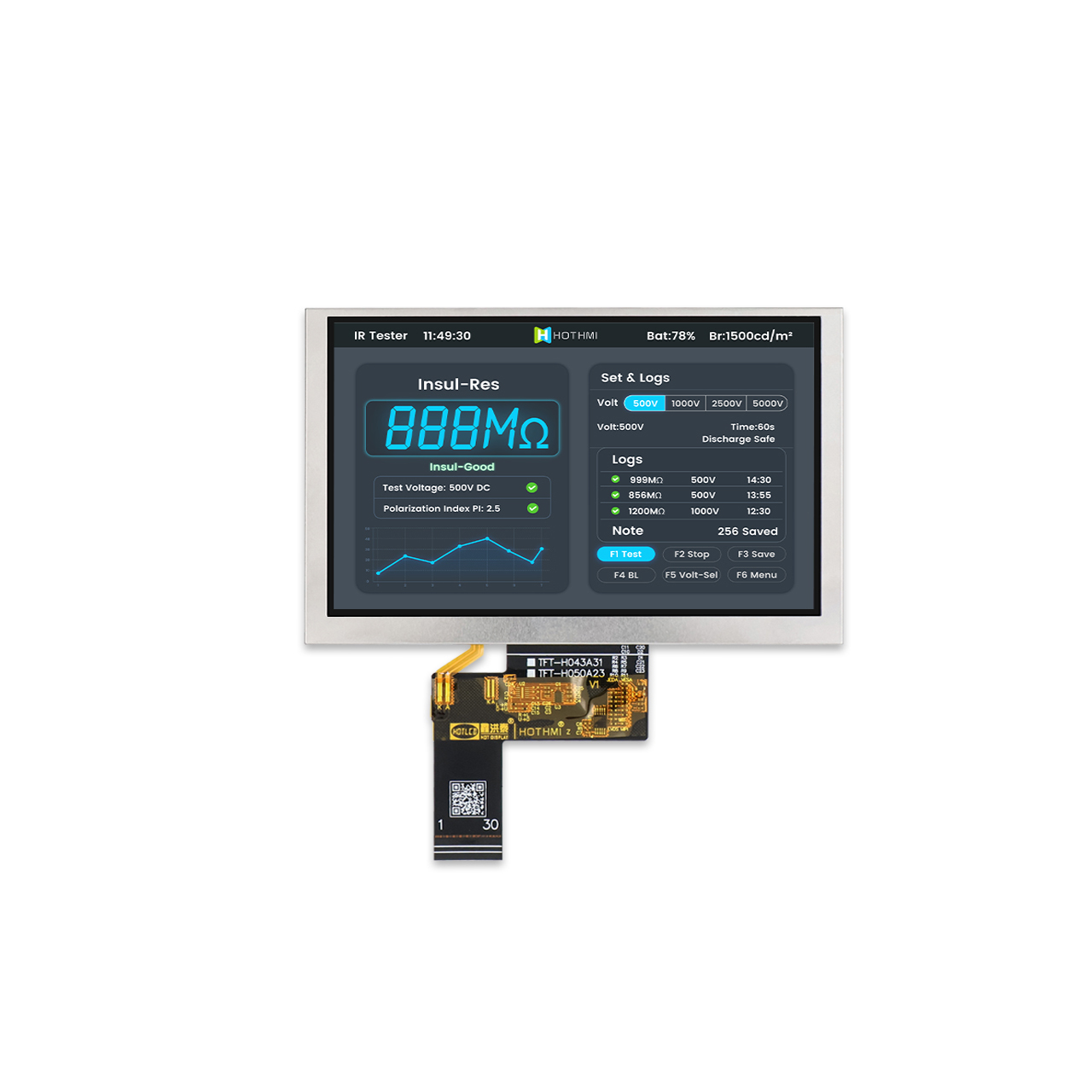 5 Inch High Brightness TFT LCD Display With MIPI DSI LVDS Interface 