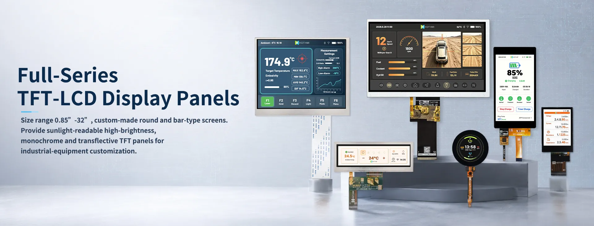 China Custom Industrial TFT LCD Display Manufacturer & Global LCD Supplier