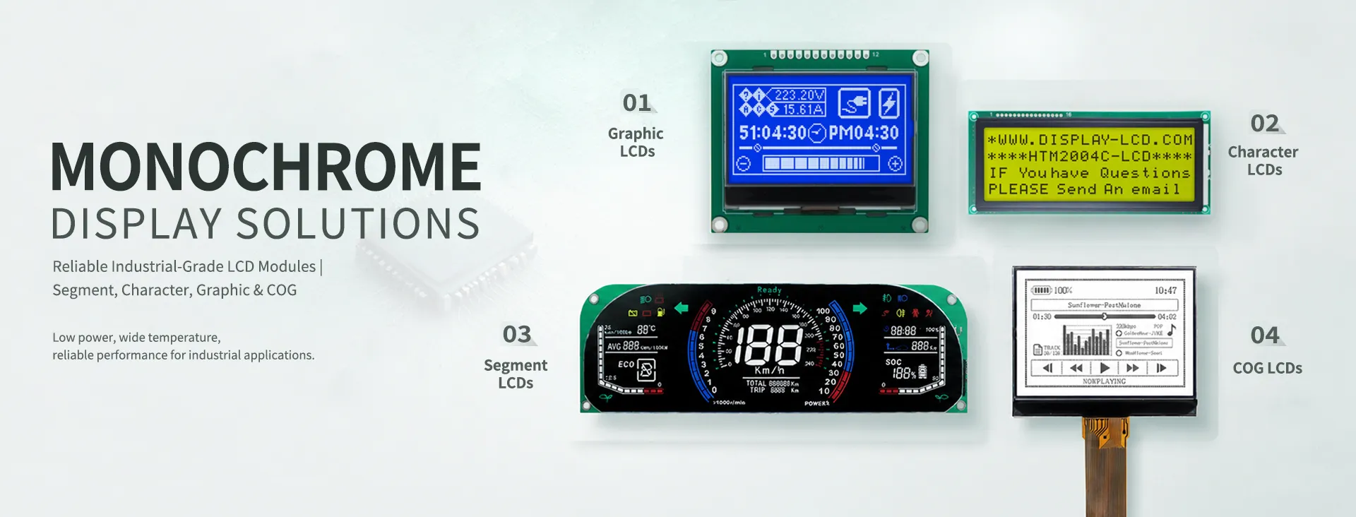 China Custom Industrial TFT LCD Display Manufacturer & Global LCD Supplier