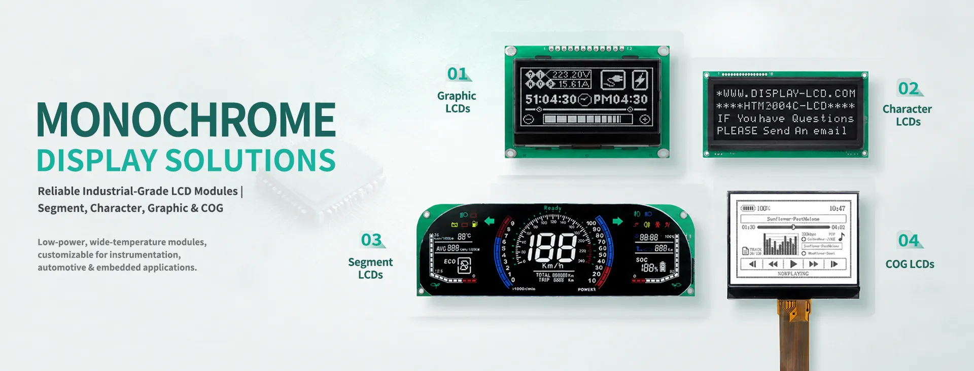 China Custom Industrial TFT LCD Display Manufacturer & Global LCD Supplier
