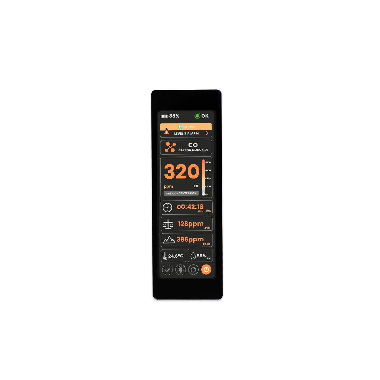 3.0-inch TFT LCD Smart Serial Display 268x800 Resolution with Capacitive Touchscreen