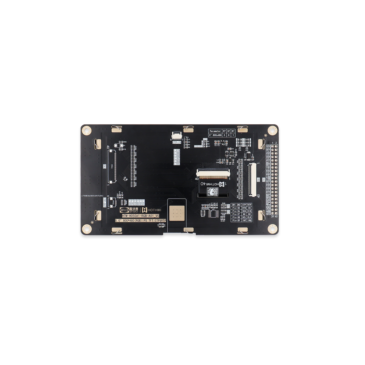 5.0-Inch STM32 TFT LCD Smart Display Module 800x480 Resolution With High Brightness