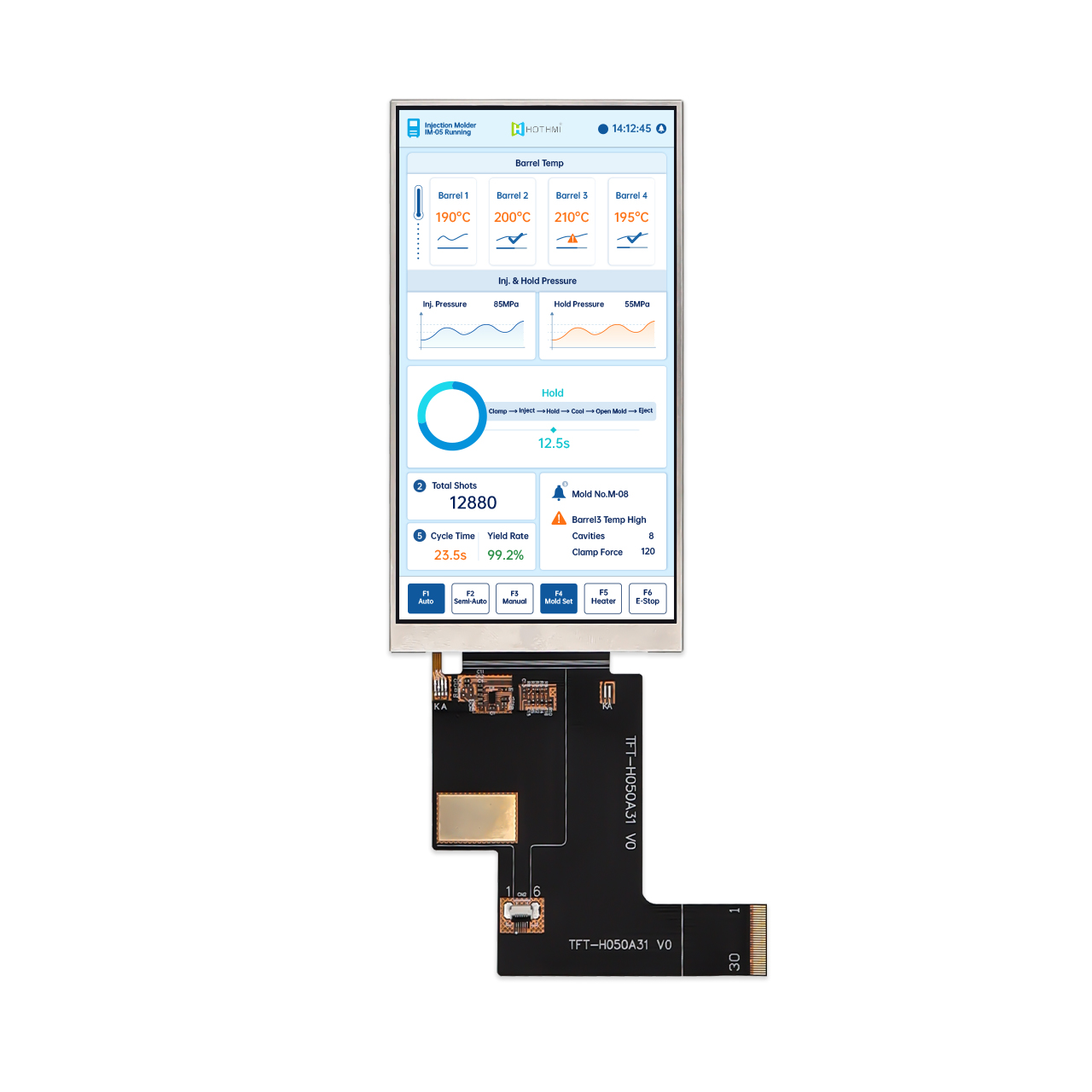 5.0-inch TFT LCD Display With 720x1280 MIPI DSI Interface For HMI Device