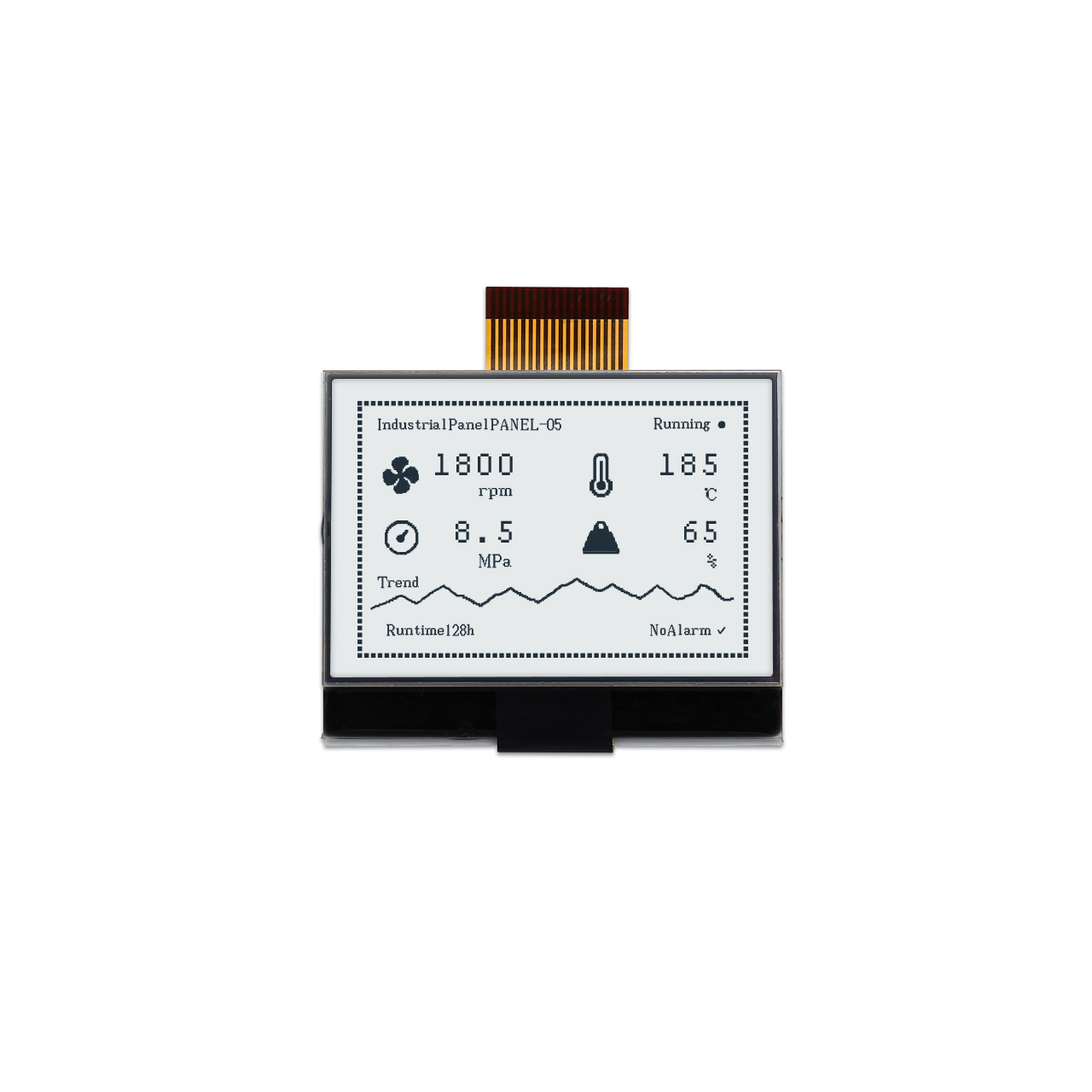 240x160 COG LCD Low-power COG display With with an ultra-wide operating temperature