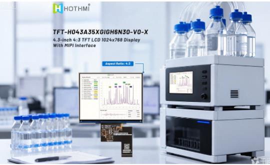 4.3-inch 4:3 Industrial TFT Display with 1024x768 Resolution
