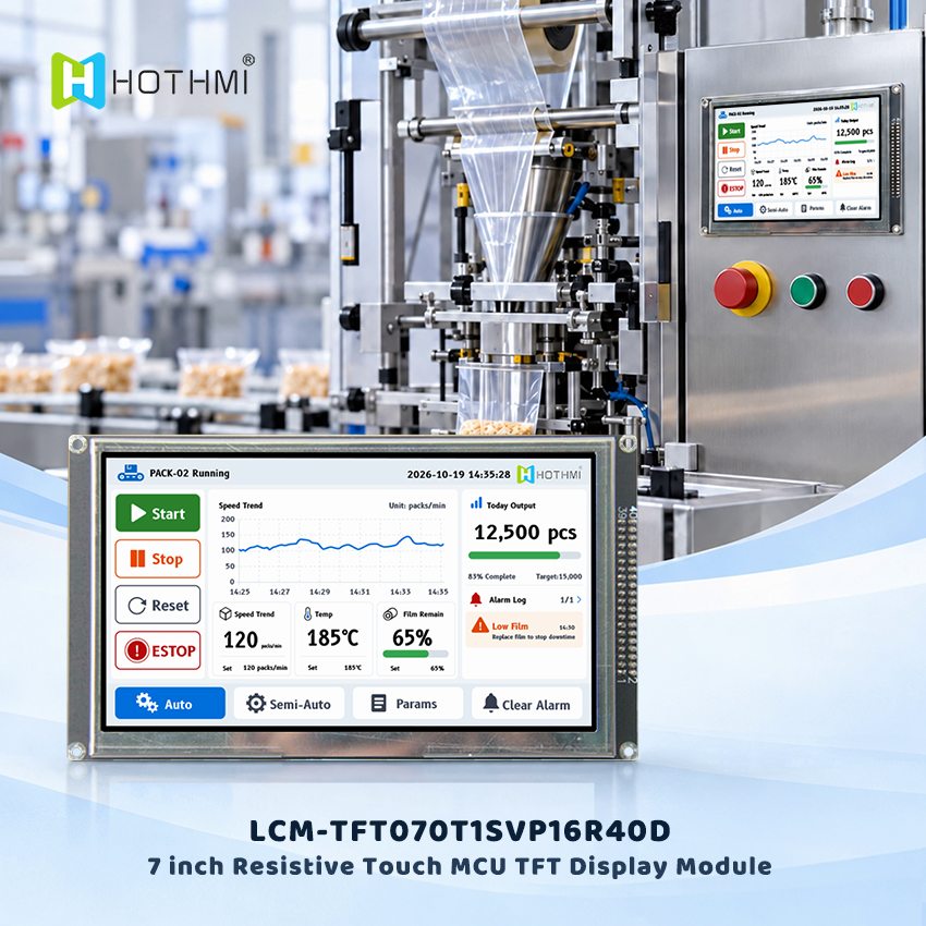7 inch Resistive Touch Display Module 800x480 MCU TFT LCD