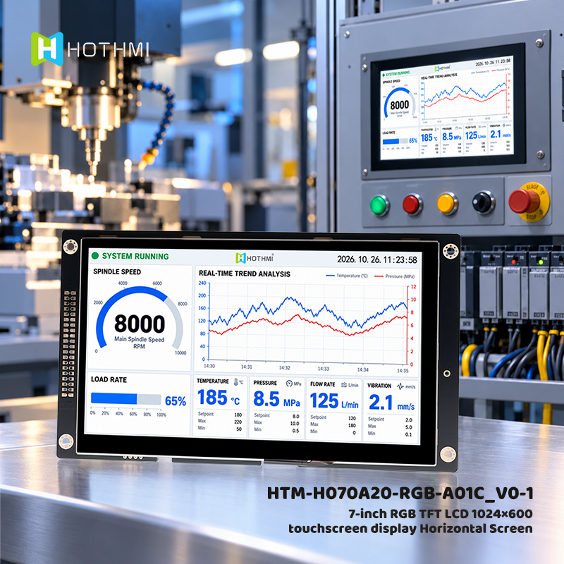 7-inch TFT LCD Display With Driver Board 1024x600 Capacitive Touchscreen Display