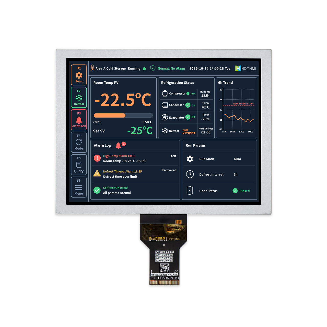 8-inch 800x600 TFT LCD Display With RGB Interface IPS Panel
