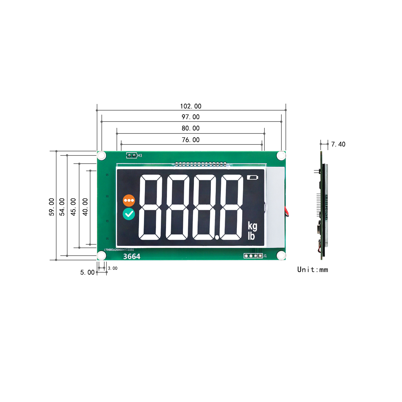 Custom TN Transmissive Display Segment LCD Display For Industrial